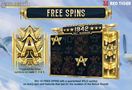 ฟีเจอร์ Free Spins 1942 Sky Warrior