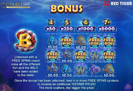 ฟีเจอร์ Bonus Fishtastic